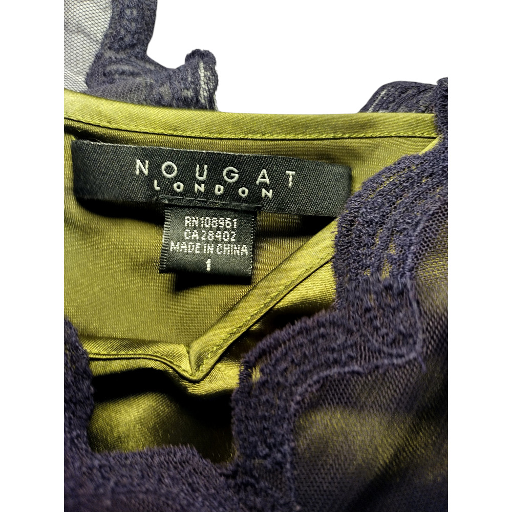 Nougat London Womens Sleeveless Lace Cami Top Olive Black Purple Size 1 - Picture 13 of 14